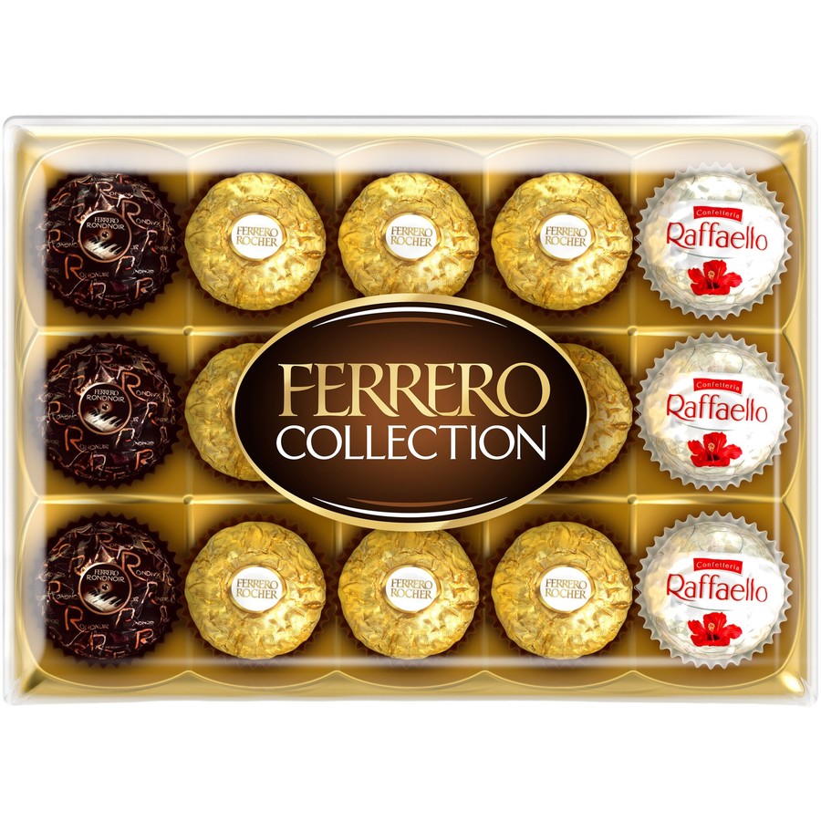 Ferrero Collection Rocher Raffaello Rondnoir Chocolate Gift Box 15 Pack 172G