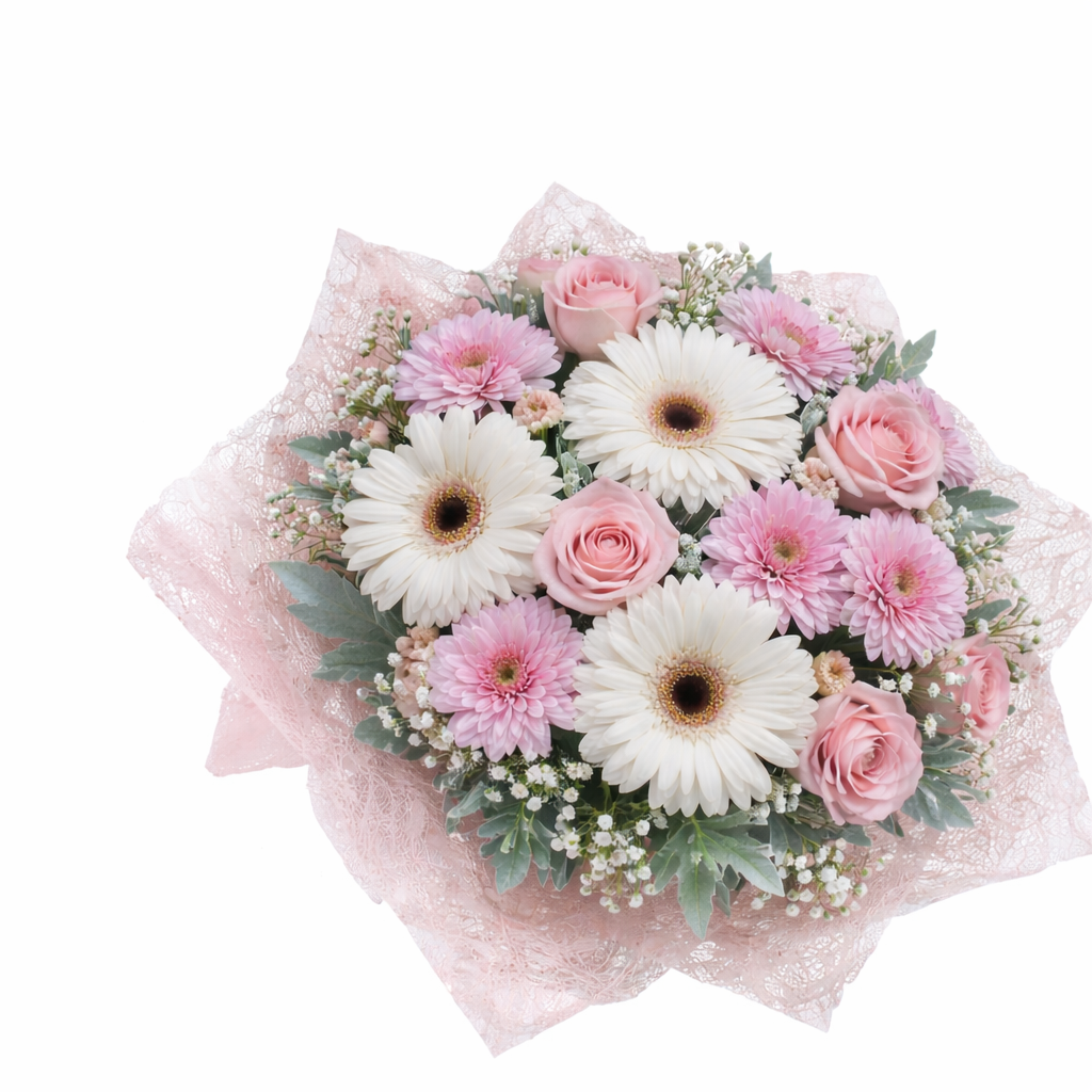 Pink And White Premium Bouquet.