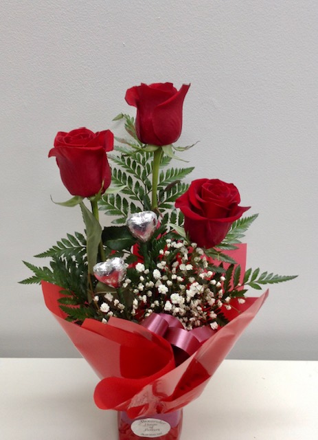 A Small Red Roses Arrangement