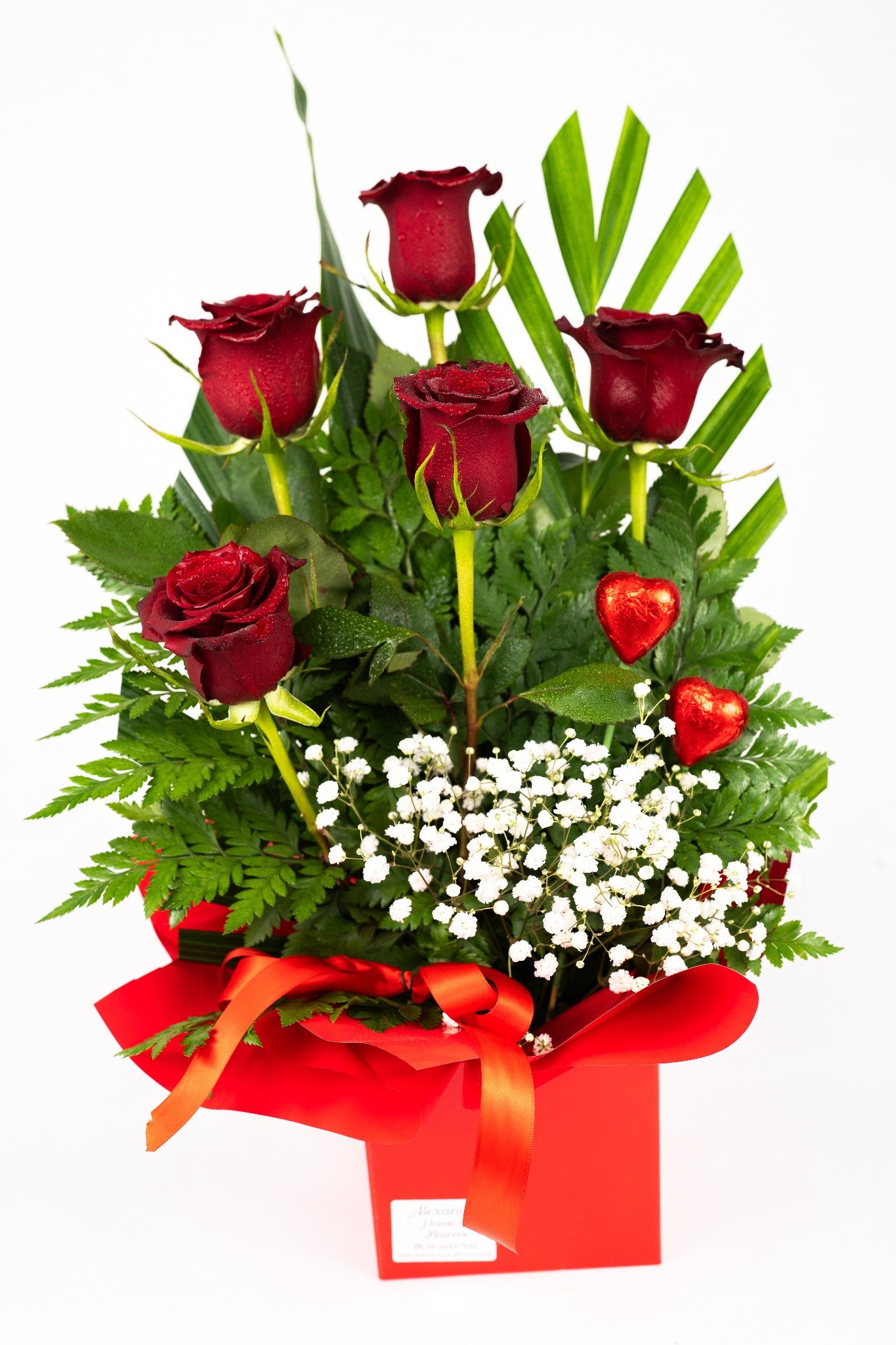 5 Roses Box of Arrangement