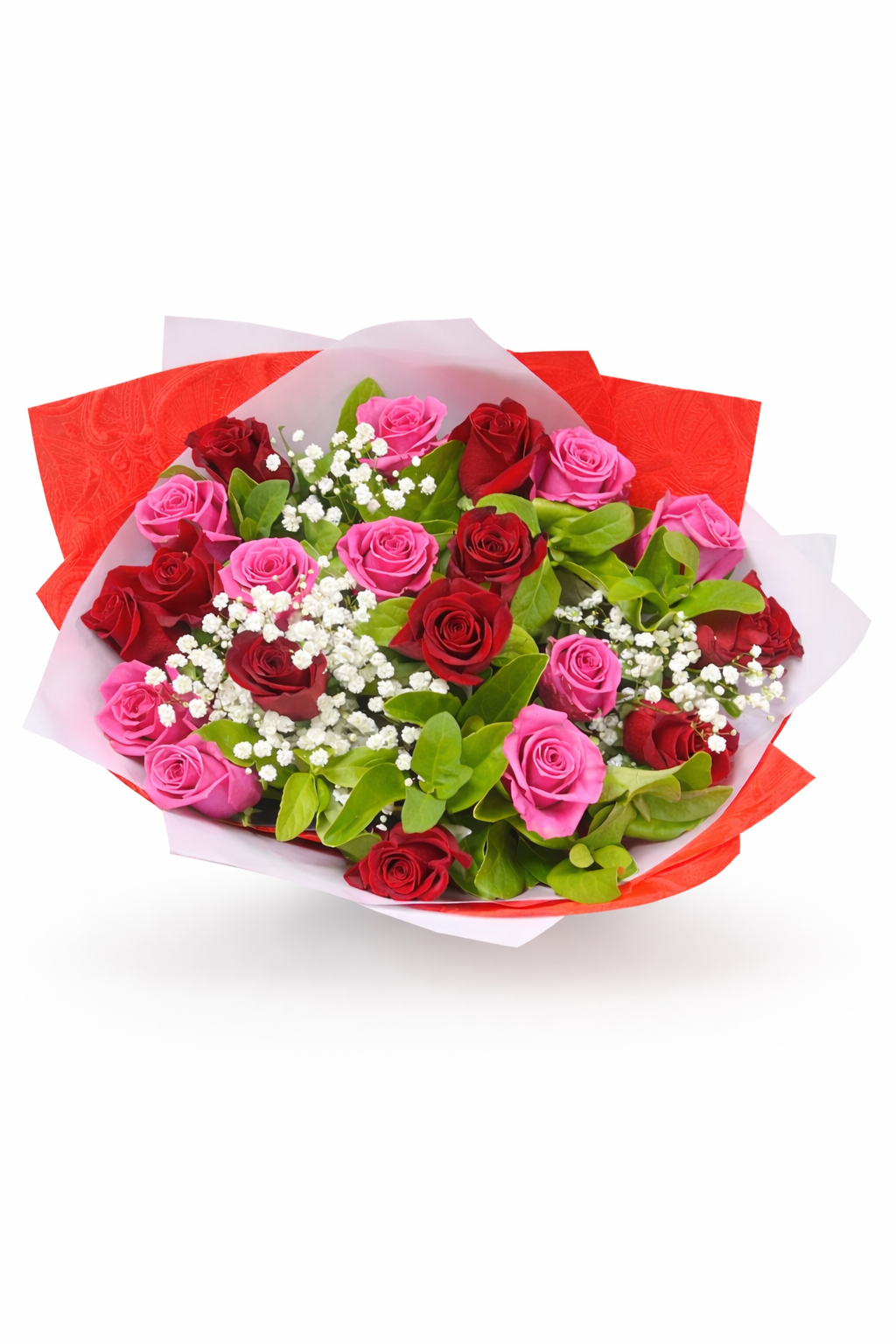 20X Hot pink and Red Roses Bouquet